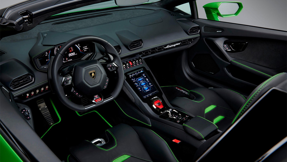2022 Lamborghini Huracan Evo inside